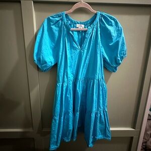 Japna medium blue puffy flowy dress